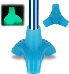 Tripod Walking Cane Tip, Glow in The Dark, Non-Slip Rubber Base, Fits Most 3/…