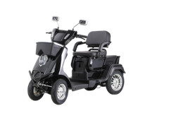 4-Wheel Electric Powered 2-Seat Mobility Scooter 3-Speed Mode for Seniors