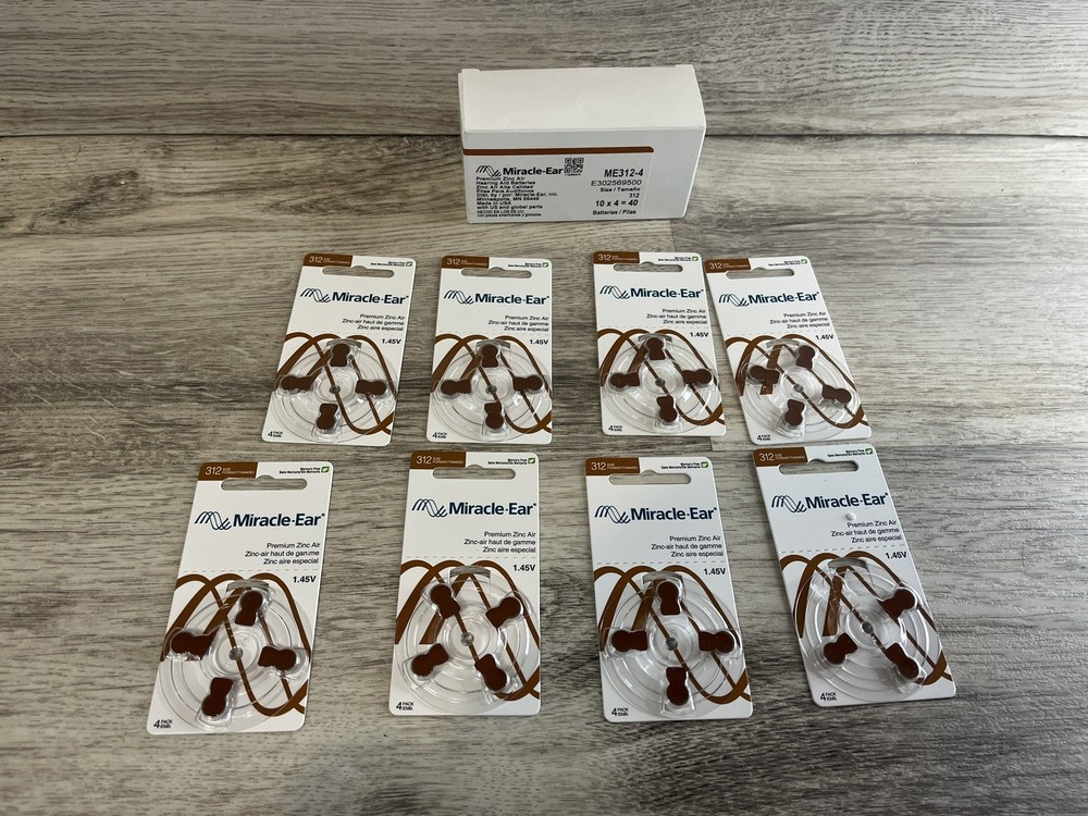 Hearing Aid Batteries 1.45v #312 8 Packs Expiration July 2026