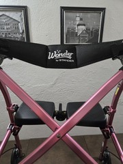Stander Wonder Rollator, Lightweight Folding Space Saver Walker – Regal Rose