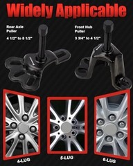 12-Way Slide Hammer Puller Set, Front Wheel Hub Remover & Rear Wheel Axle