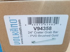 ICO Bath Crater 24″ Grab Bar BRUSHED GOLD Model V94358