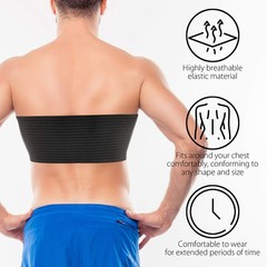 6.25″ Broken Rib Support Brace Unisex – Elastic Chest Wrap Comppression Suppo…