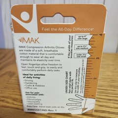 New IMAK Compression Arthritis Gloves Size Small Gray Brownmed A20170