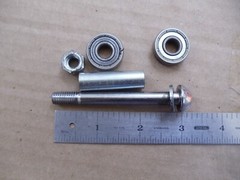 1 – STD24DDA Drive Sentra Heavy Wheelchair – Front Wheel Axle,Bearing,Spacer