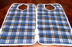 2 Adult Bibs waterproof Crumb Catcher Washable and Reusable new adjustable