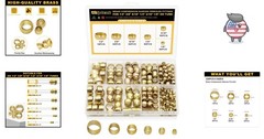 228PCS Brass Compression Sleeves Ferrule Kit – 6 Sizes for Versatile Use