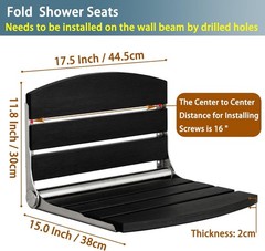 17.5 Wall Mounted Shower Seat Fold Down HDPS Shower Seat