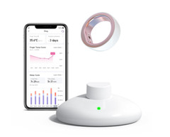 Femometer Gen1 Smart Ring Fertility and Ovulation Tracking White Rose Size 8