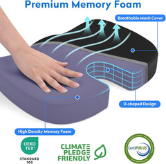 Seat Cushion – Memory Foam Office Chair Cushion for Sciatica, Tailbone & Back Pa