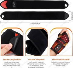 Cordless Wrist Massager for Carpal Tunnel Relief, Hand Massager with Heat