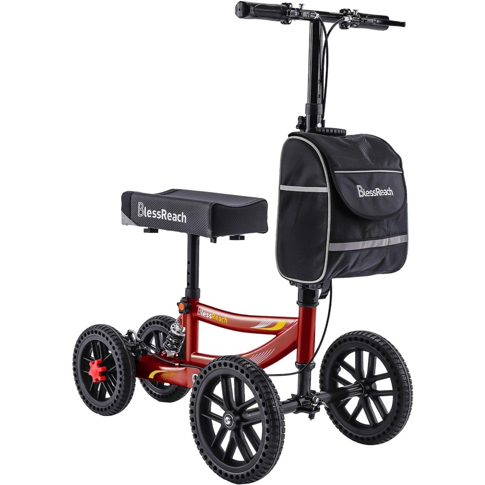BlessReach Knee Scooter Walker for Adults Foot Injuries Ankle Surgery, Knee