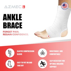 Ankle Support Foot Sleeve Open Heel, Light Elastic & Breathable Knitted Fabric