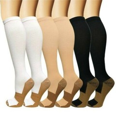 Best Graduated Compression Socks (1-3 Pairs) Black S-XXL 15-20mmHg Men’s Women’s