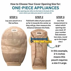 Tan Geometric Custom Ostomy Pouch Cover Ileostomy Colostomy Urostomy Bag Cover