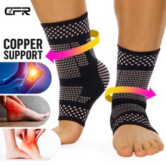 COPPER Plantar Fasciitis Arch Support Compression Ankle Heel feet Brace Sock HG