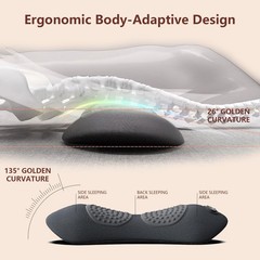 3 in 1 Electric Lumbar Support Pillow, Smooth Spine Triple Fusion Back Massager
