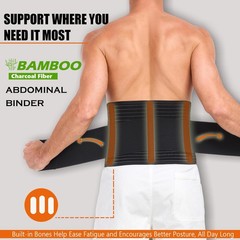 DOREIPA Abdominal Binder for Men and Women – Post Surgery & Large, Black