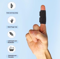 2 PC Reusable Finger Splint Wrap Adjustable Finger Brace Support for Arthritis M