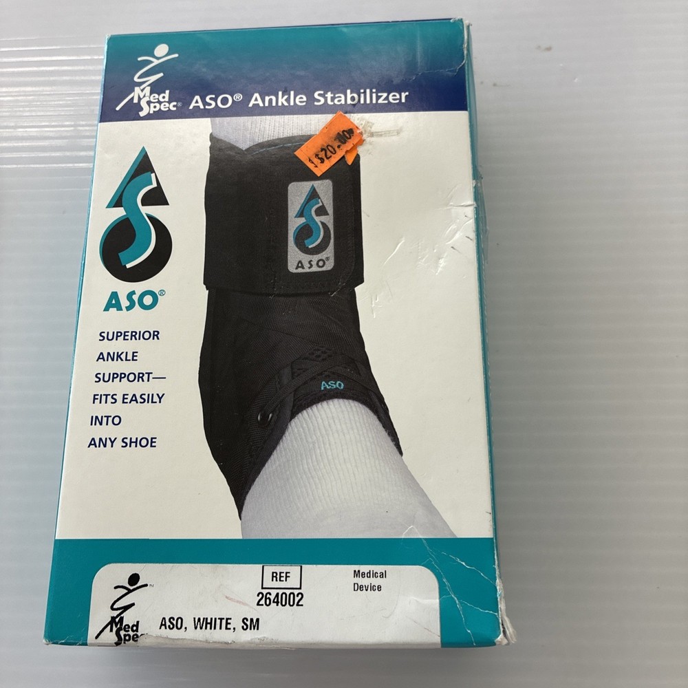 264012 ASO Ankle Stabilizer, White, Small