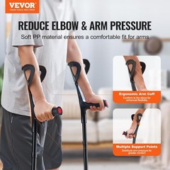Non-Slip & Lightweight Forearm Crutches – Ideal for Post-Surgery Rehabilitation