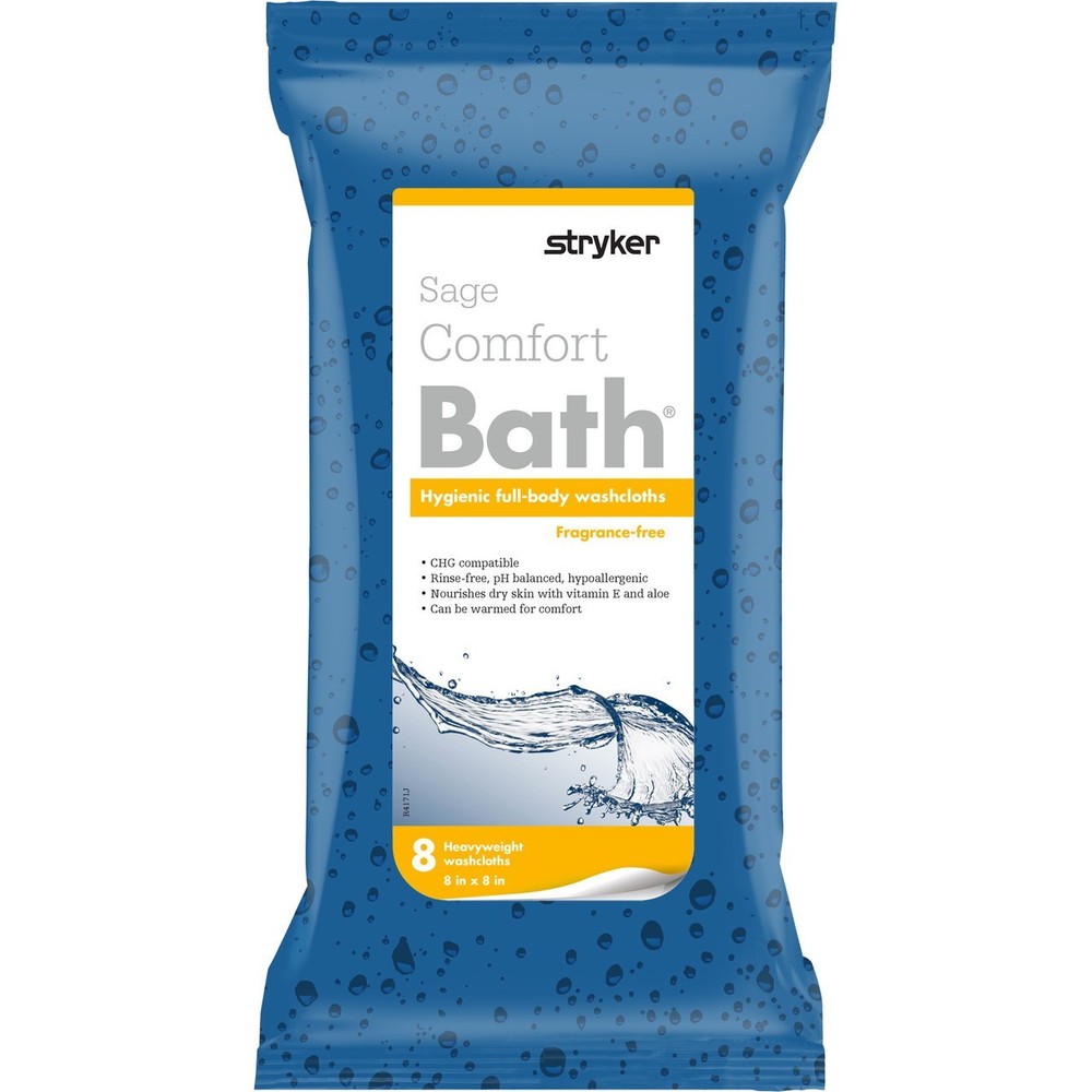 Bath Cleansing Washcloths, 8 Per Pack, 3 Packs (24 Total)