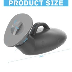 Urinal Bottle Urinals for Men 800ML Plastic Pee 27 X 9 X 9CM, Grey
