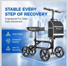 Economy Knee Scooter Steerable Knee Walker for Foot Injuries Compact Crutch