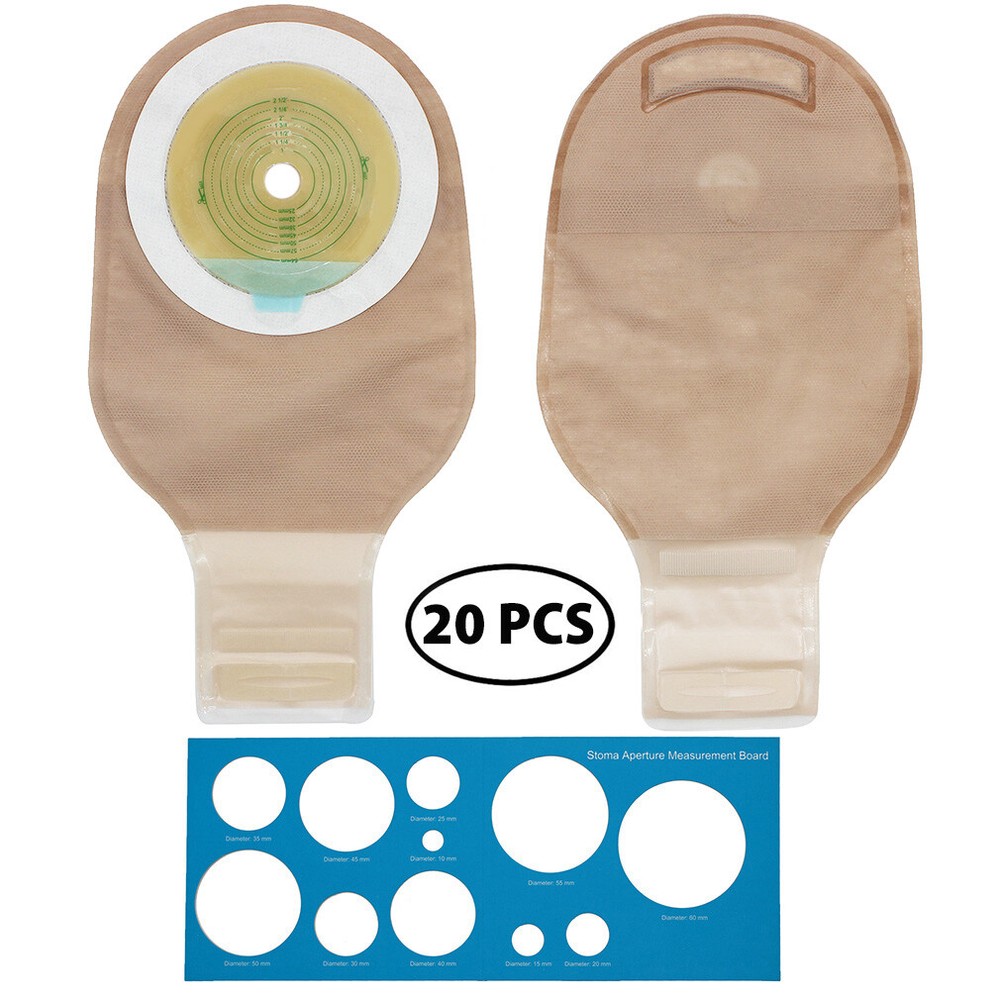 Ostomy Colostomy Ileostomy Stoma Drainable Pouch Bag Cut to Fit One-Piece