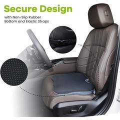 Wedge Car Seat Cushion Memory Foam Non-Slip Adjustable Straps Driving Comfort US