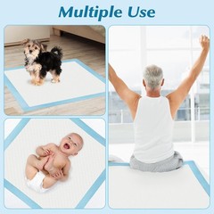 100 Count 22” X 22”Super Absorbency Disposable Underpads, Leakproof Quick Drying
