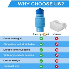 Portable Urinal for Men, 750ml Leak-Proof Travel Urinal
