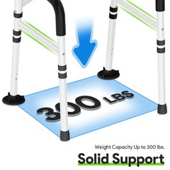 Stand Alone Toilet Safety Rail – Adjustable Width & Height Fit Any Toilet, To…