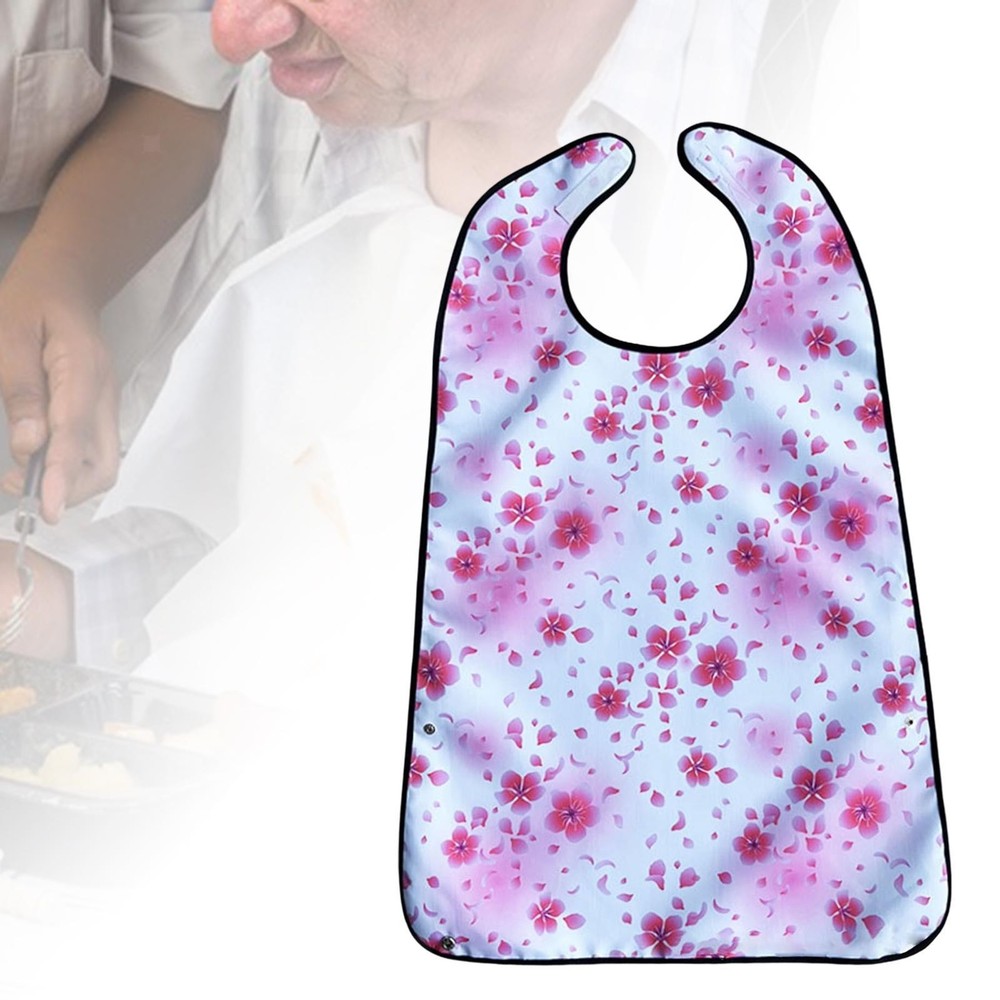 Adult Bibs for Eating Waterproof Full Protection for Elderly Women and Men White