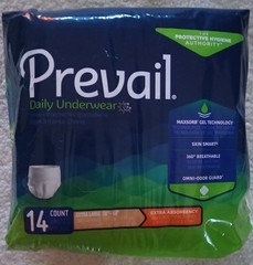 Prevail Daily Protective Underwear – Size XL, Pack of 4