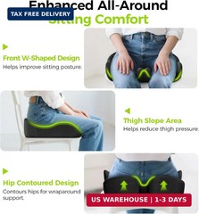 AUVON Gel Seat Cushion for Office Chairs, Ergonomic Memory Foam Chair Cushions f