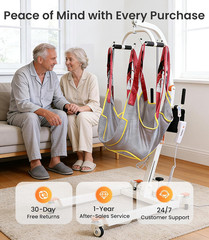 Electric Patient Lift for Home, Foldable, 330Lbs Capacity, Includes Sling