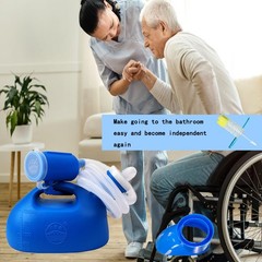 2000ML Portable Urinal for Men and Women, Spill 1 Count (Pack of 1), Blue