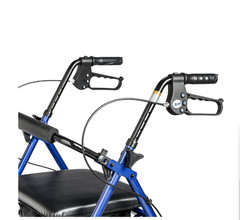 Drive Medical Four Wheel Rollator Rolling Walker with Fold Up Removable Back Sup