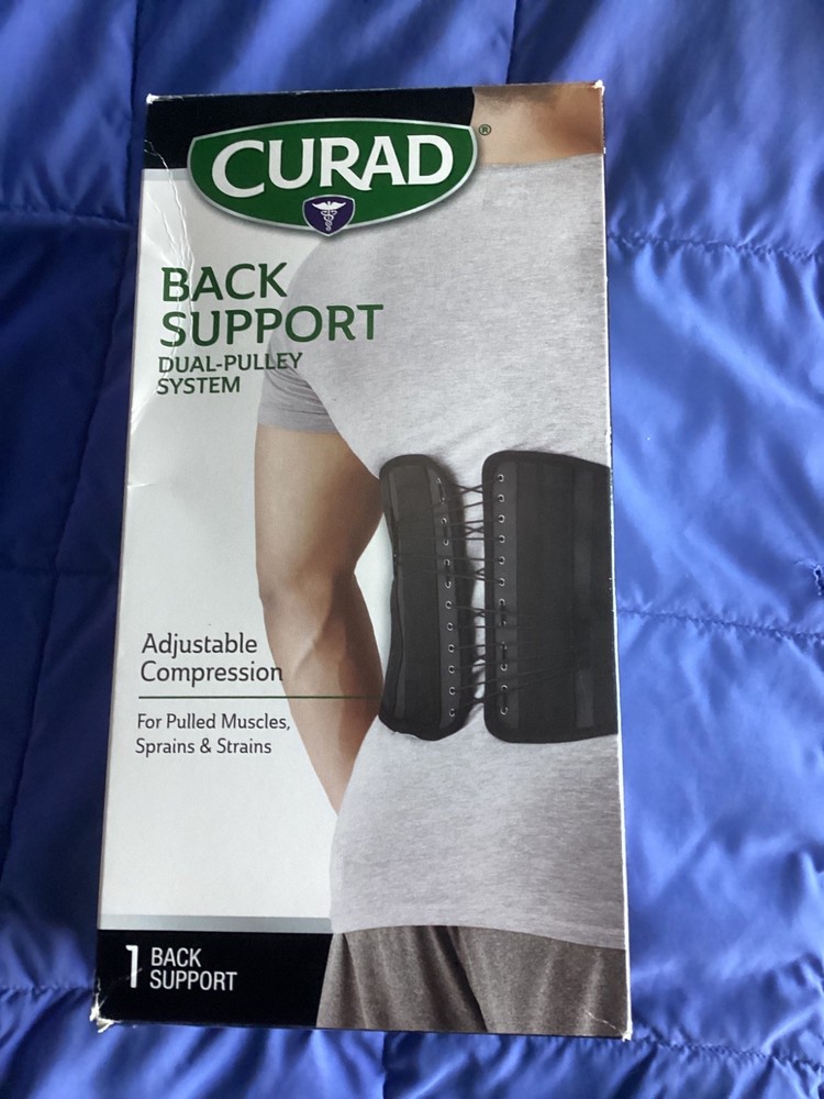 Curad Back Support With Dual Pulley System – SMALL/MEDIUM 28-36” Adjustable NEW