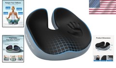 Ergonomic Memory Foam Cushion for Office Chair – Sciatica & Tailbone Support