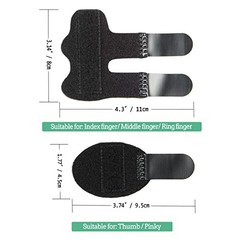 Koicarelife 5 Pcs Trigger Finger Splint , Brace for One Size, Black