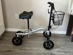 Nova Knee Scooter TKW-12 Adjustable Steerable Black w/Basket 300 lb capacity
