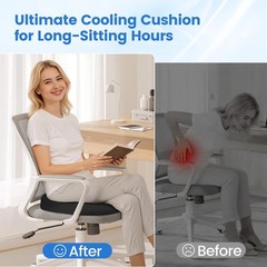 Donut Pillow for Tailbone Pain, Hemorrhoids Cooling Gel Memory Foam Chair Se