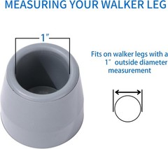4PCS Rubber Walker Tips 1″ Heavy Duty Replacement Feet.