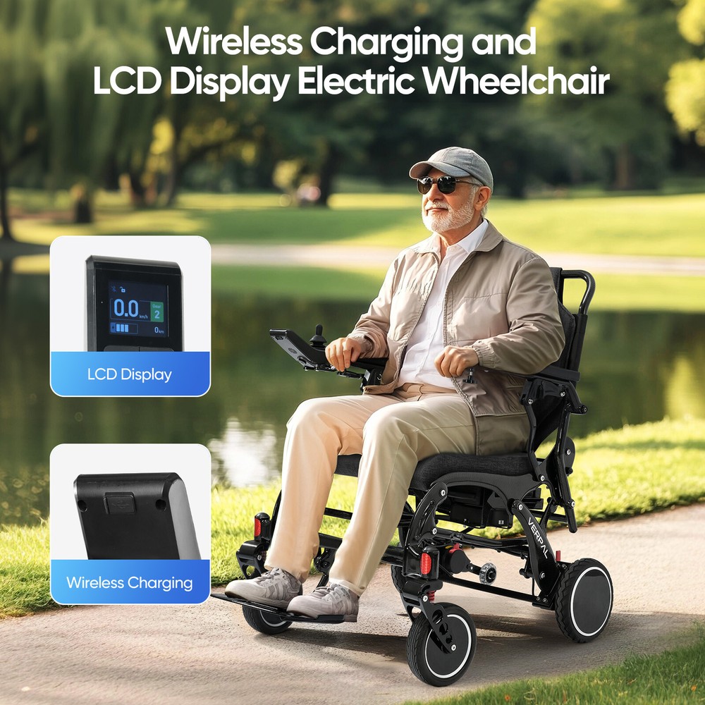 Two Battery 500W Carbon Fiber Electric Wheelchairs For All Terrain Airline