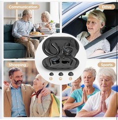 Royal Hearing , Hearing Aids for Seniors with Bluetooth F-AID Black With Case