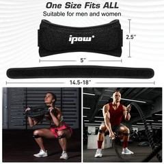 IPOW 2 Pack Knee Pain Relief & Patella Stabilizer Knee Strap Brace Support for