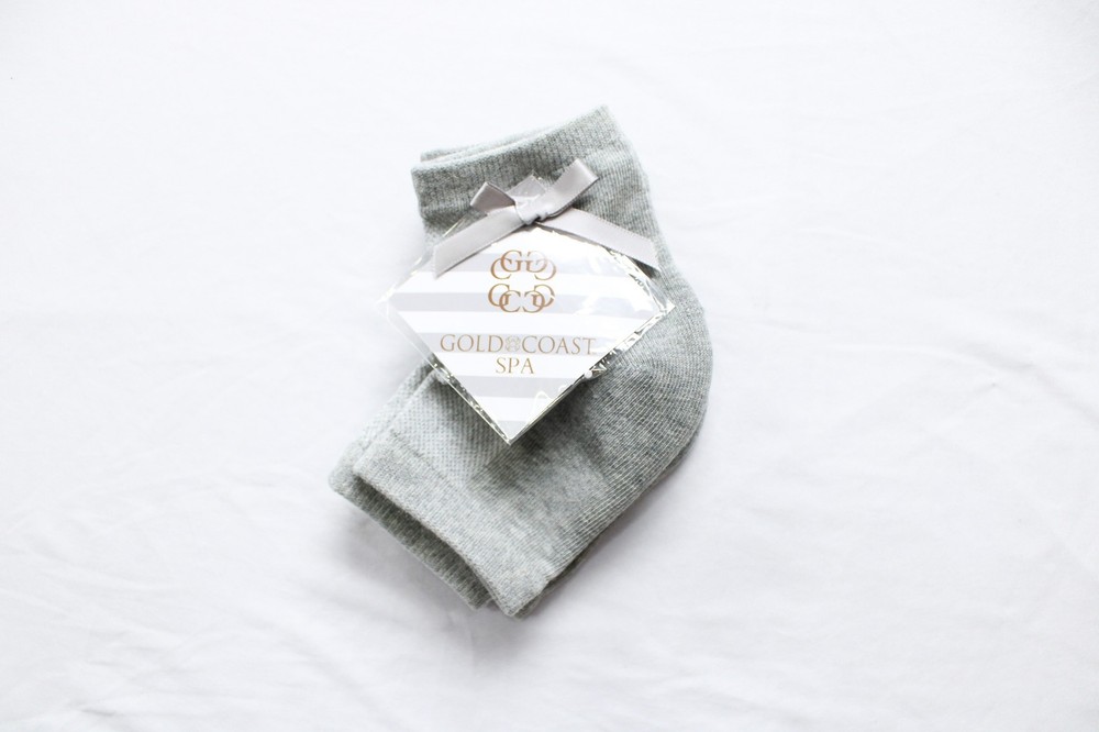Gold Coast Spa Unisex 2-Pack Moisturizing Gel Heel Sleeves CA4 Grey One Size NWT