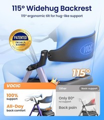Walkers for Seniors, Z21 Rollator Walker with Seat Supports 350lb, 8″ Big Wheels